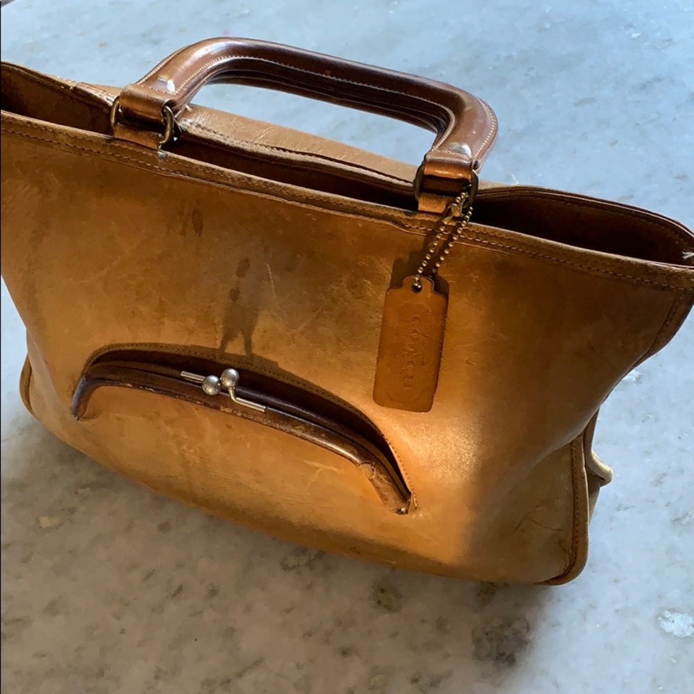 Vintage Coach Kisslock Watermelon Tote